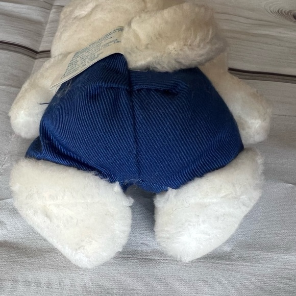 Vintage Hello Kitty 6 inch plush stuffed animal 1983 ‘83 blue overalls CBS toys - Picture 12 of 12